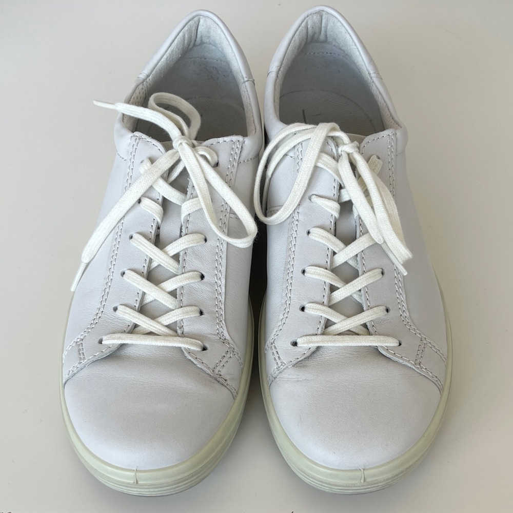 Ecco White Leather Women's Sneakers